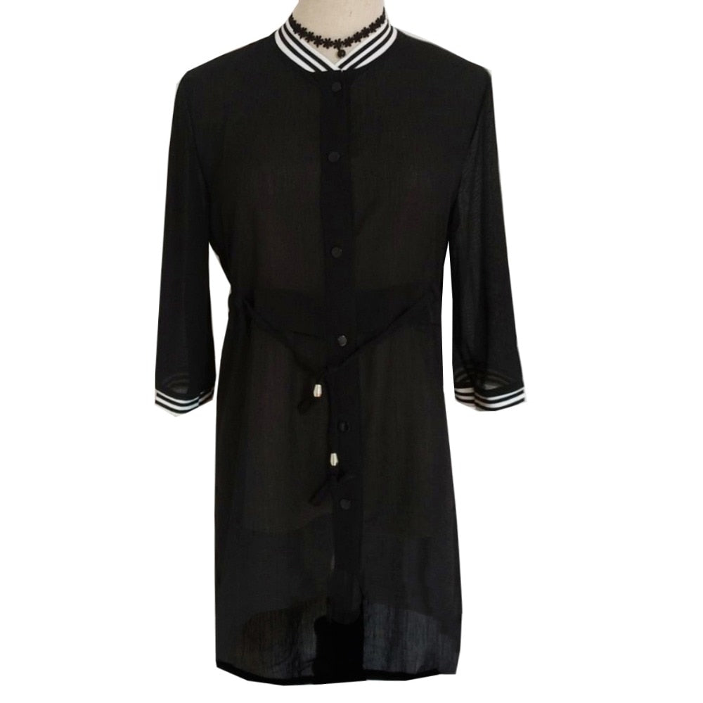 Kimono transparente em chiffon