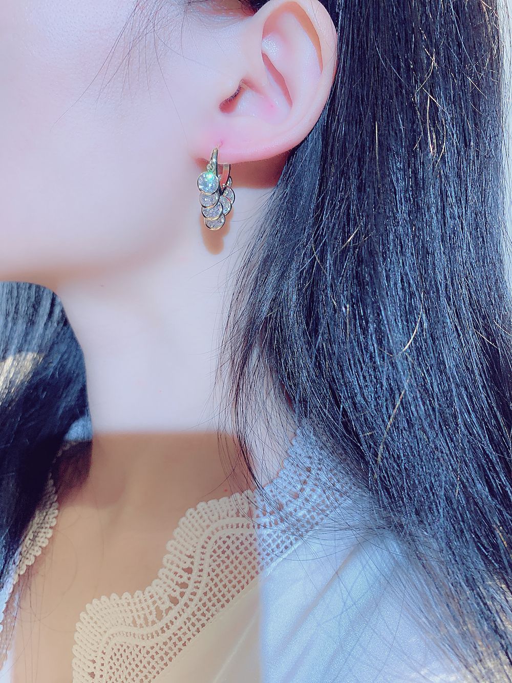 Brincos com banho de ouro 14k/Zircônia