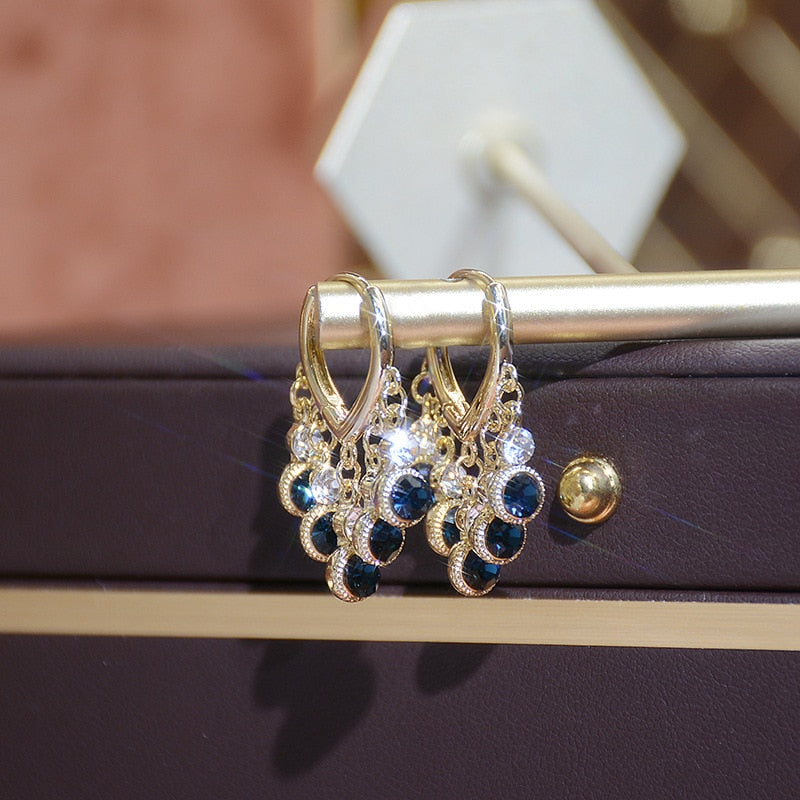 Brincos folheados a ouro com zircão! Um luxo!!!