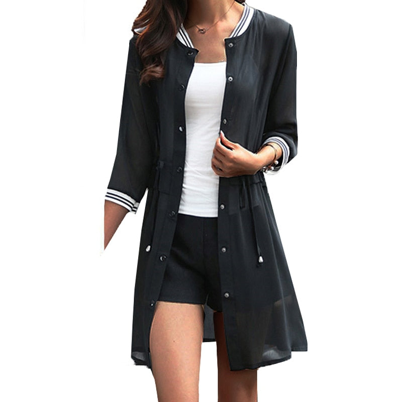 Kimono transparente em chiffon