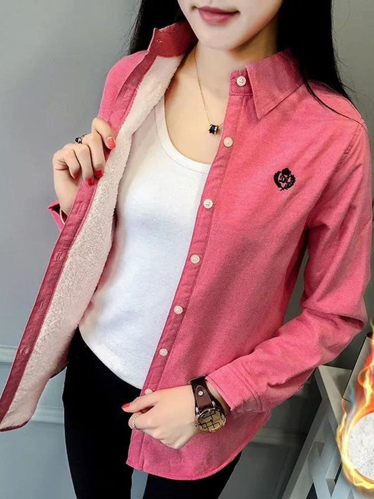 Camisa de malha de algodão com forro de lã!!! Super quente e confortável!!!