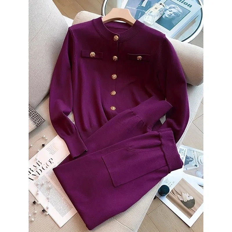 Conjunto de malha canelada! Material macio e super confortável!