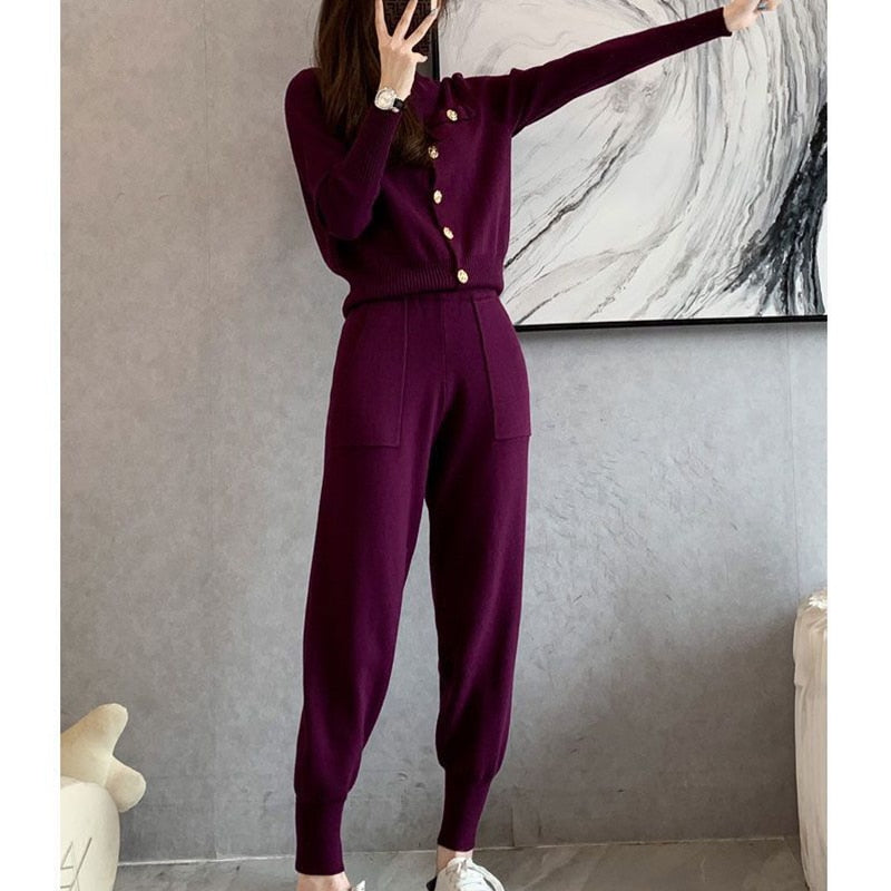 Conjunto de malha canelada! Material macio e super confortável!