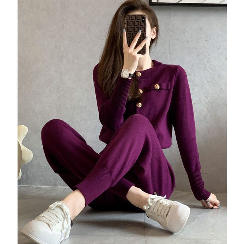 Conjunto de malha canelada! Material macio e super confortável!