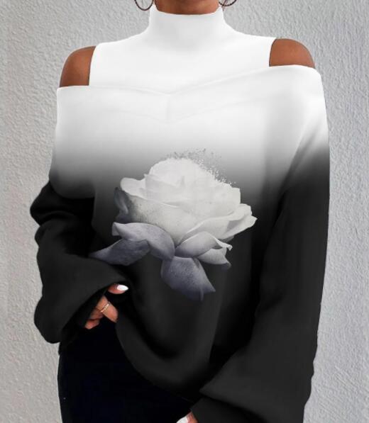 Blusa casual com estampas geométricas, em poliester!