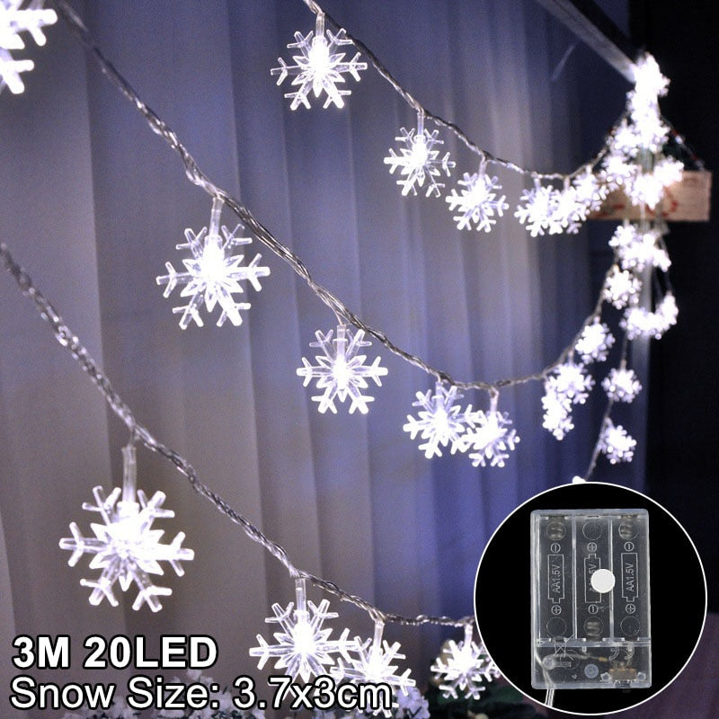 Floco de neve luz led decorações de natal