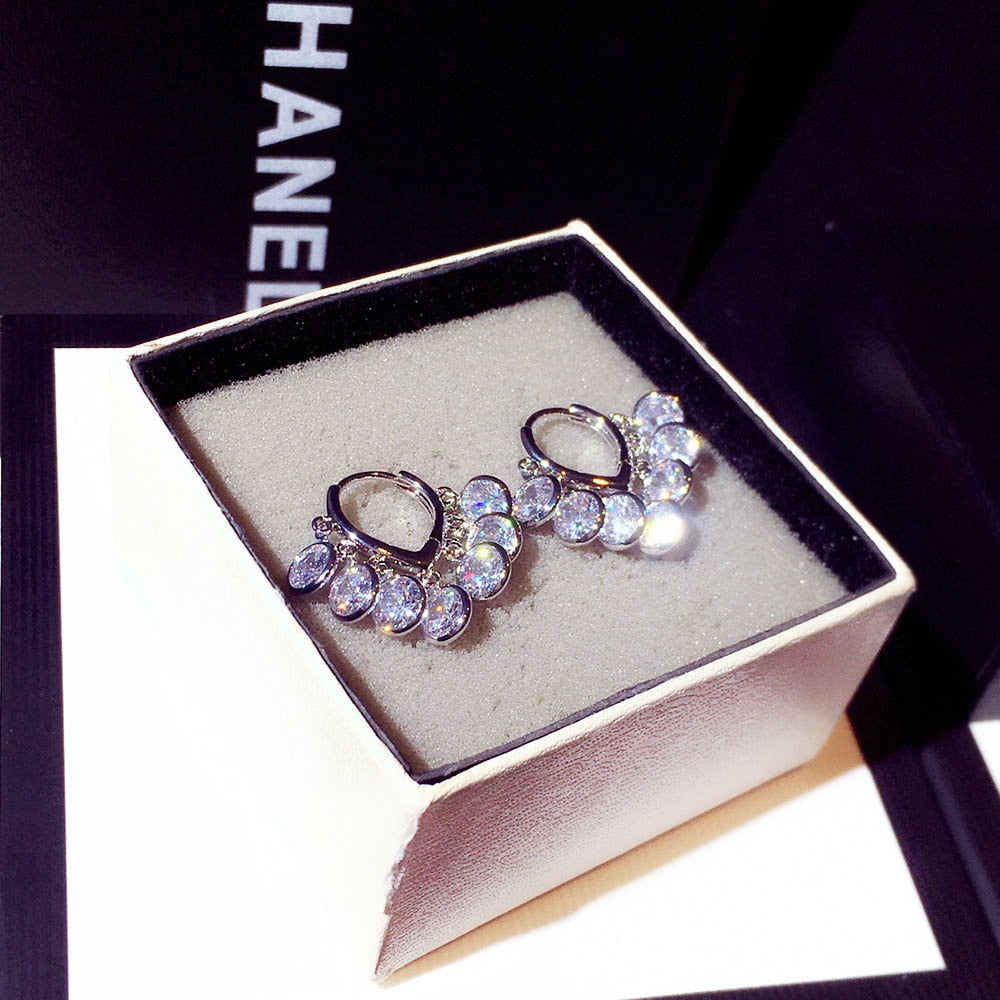 Brincos com banho de ouro 14k/Zircônia