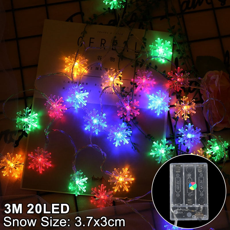 Floco de neve luz led decorações de natal