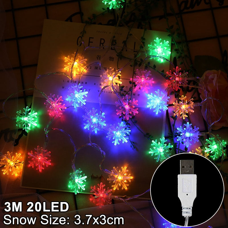 Floco de neve luz led decorações de natal