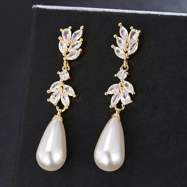 Brincos de Pérola com Zircônia