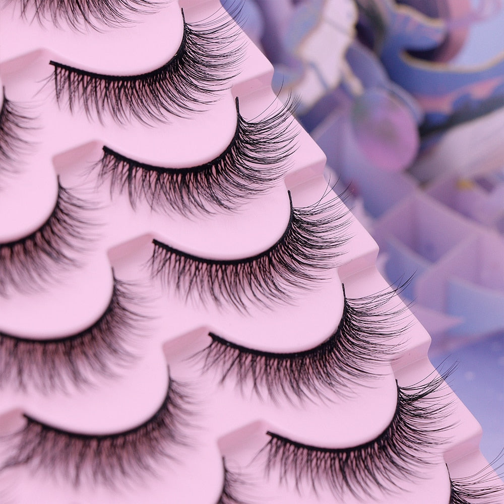 Cílios Postiços Aspecto Naturais 5/10/14 pares!!! Cílios 3D grossos