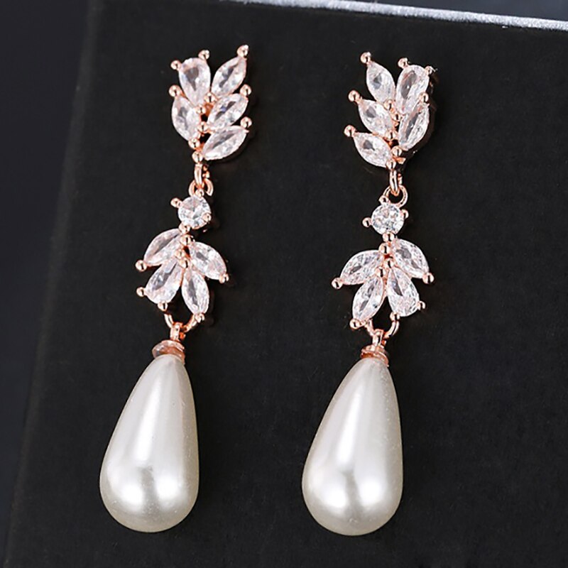 Brincos de Pérola com Zircônia