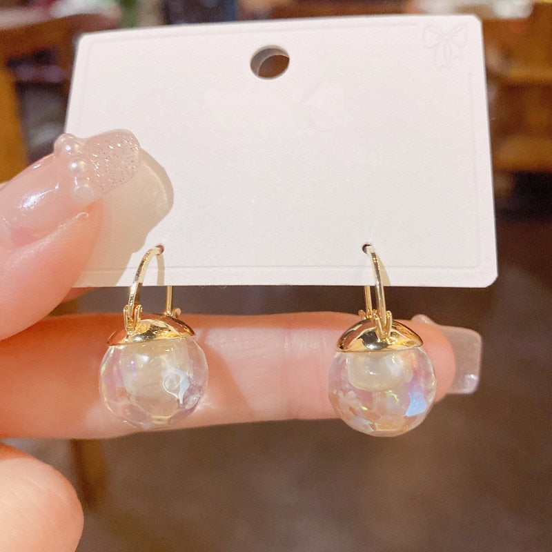 Brincos de liga de cobre! bola transparente!