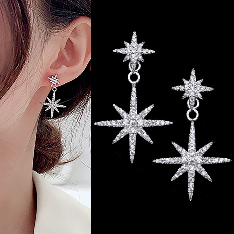 Brincos folheados a ouro! com cristal e zircão