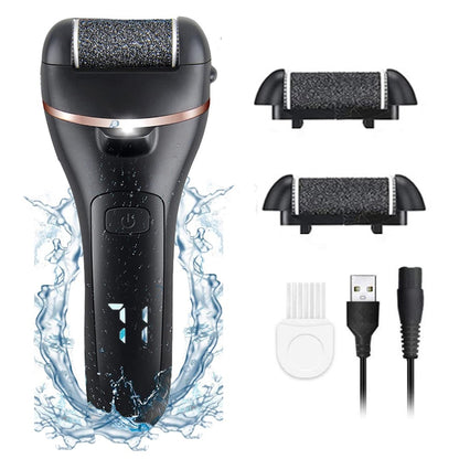 Lixa elétrica recarregável para remoção de calos e rachaduras, acompanha ferramentas para cuidados com os pés, para calcanhares