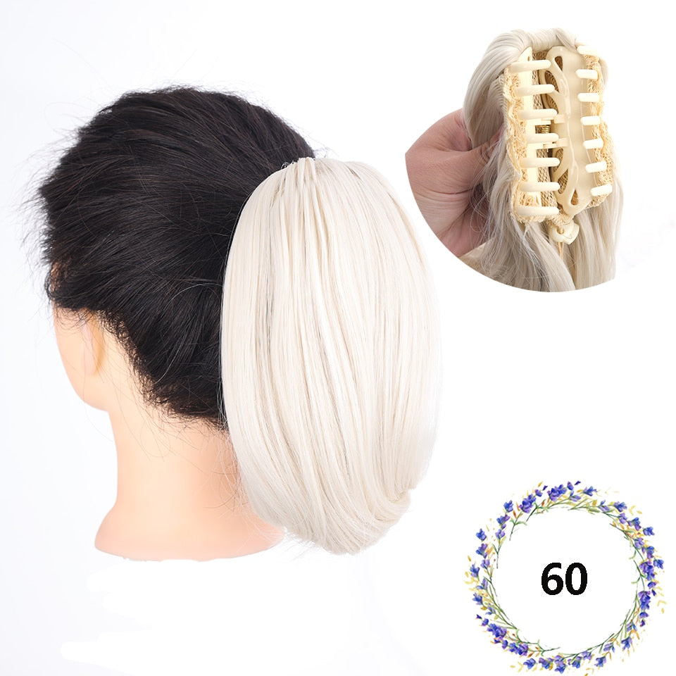 Cabelo sintético estilo rabo de cavalo com presilha