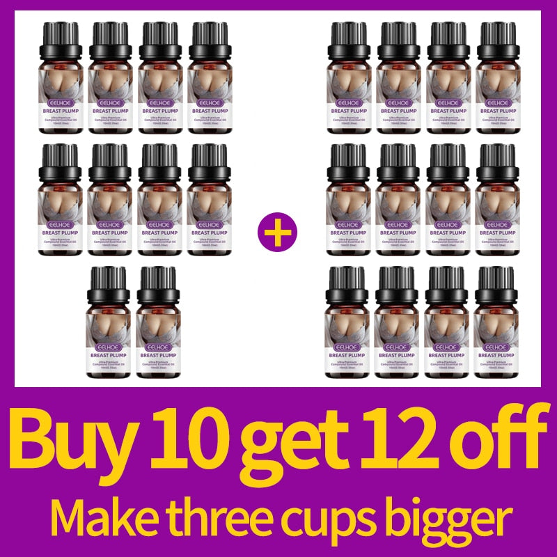 Óleo Corporal para estimular o aumento e firmeza dos seios