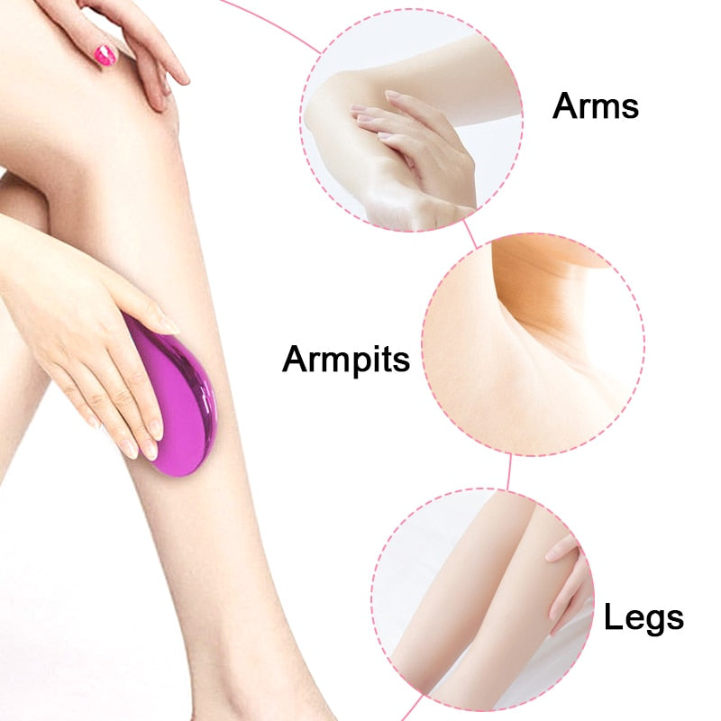 Removedor de pelos com película de cristal