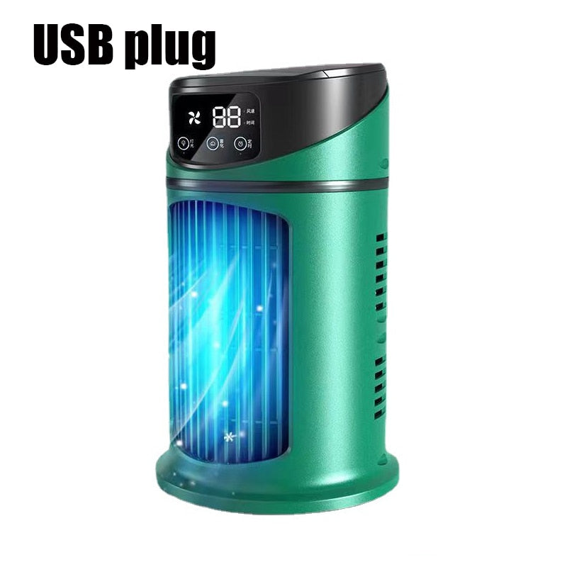 Ar Condicionado Portátil Mini 3 em 1/USB/ Refrigera, Purifica e Umidifica o ar