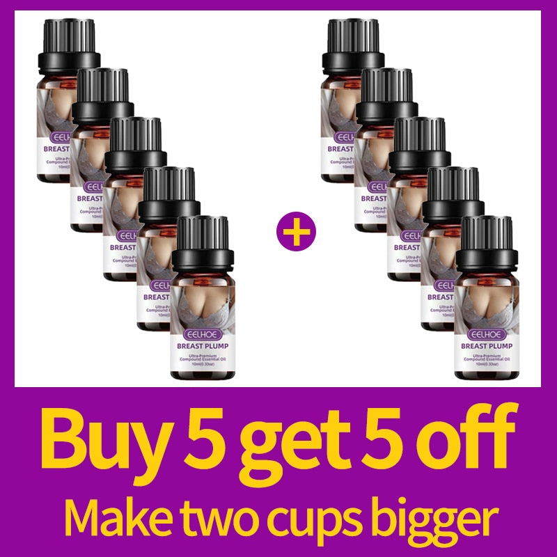 Óleo Corporal para estimular o aumento e firmeza dos seios