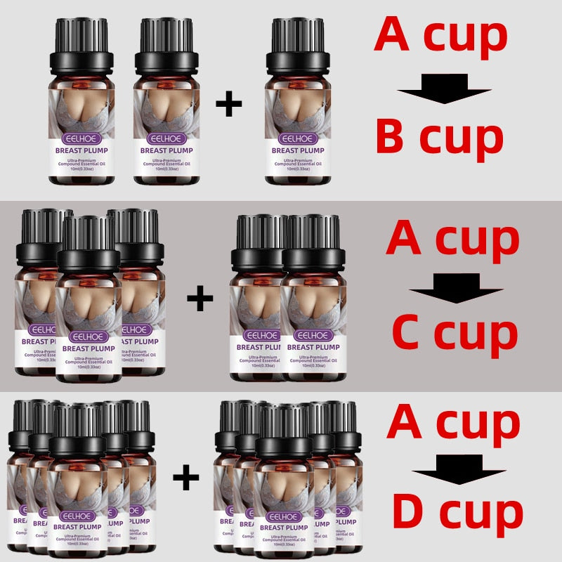 Óleo Corporal para estimular o aumento e firmeza dos seios