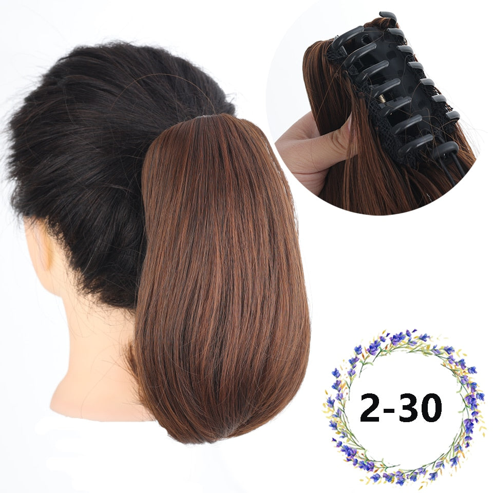 Cabelo sintético estilo rabo de cavalo com presilha