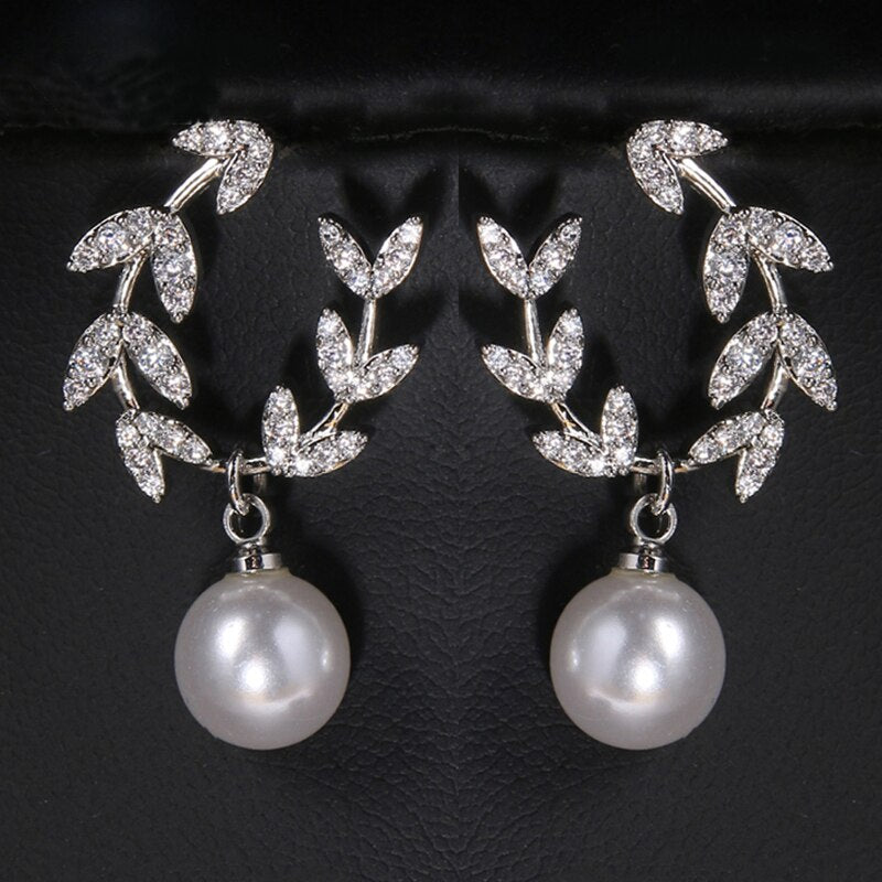 Brincos de Pérola com Zircônia