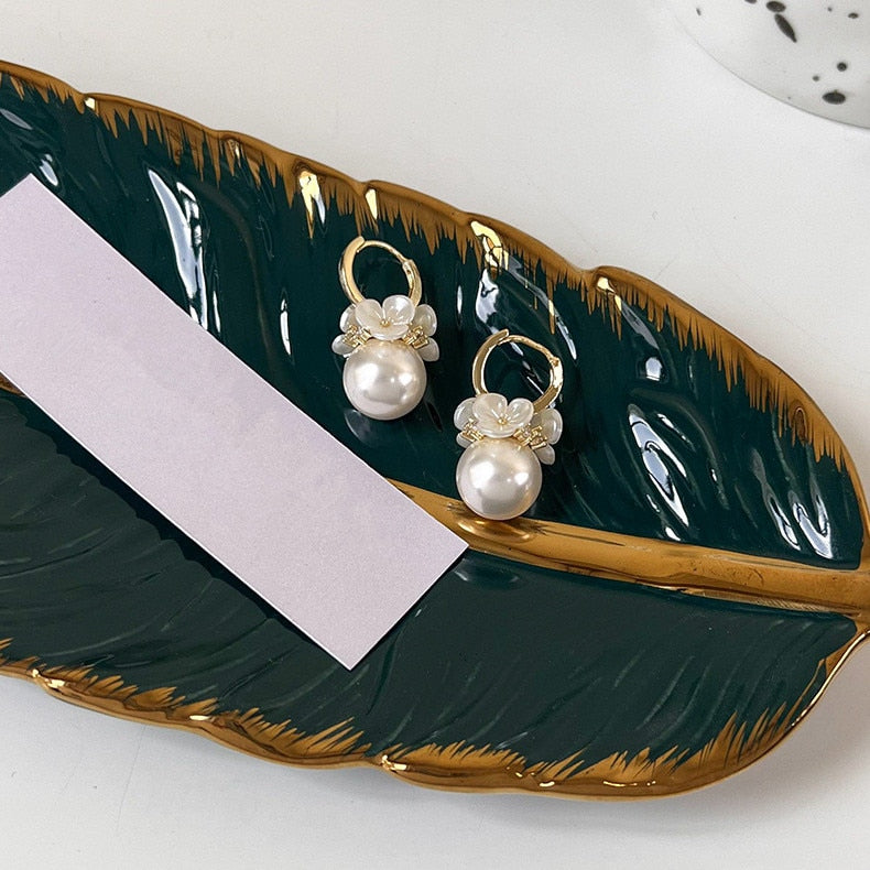 Brincos Folheados a Ouro! Pérolas Estilo Conchinhas!