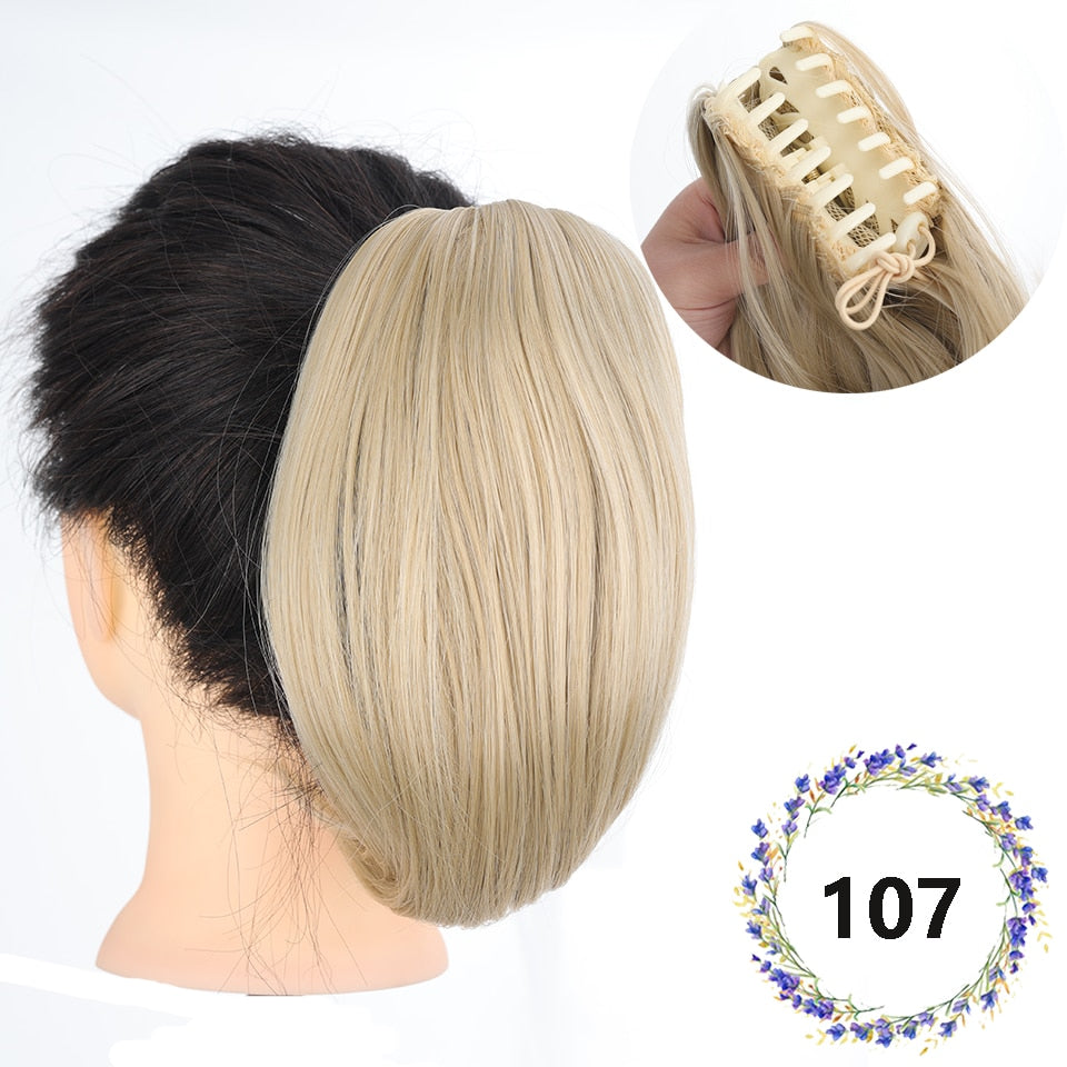 Cabelo sintético estilo rabo de cavalo com presilha