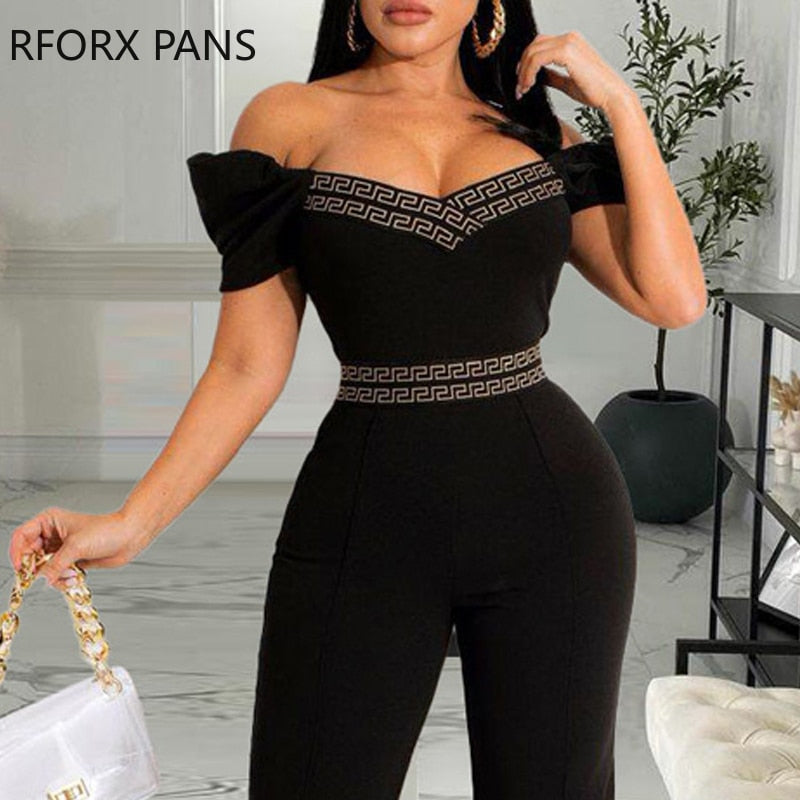 Elegantíssimo macacão com estampa geométrica e mangas bufantes!!! Divino!!!