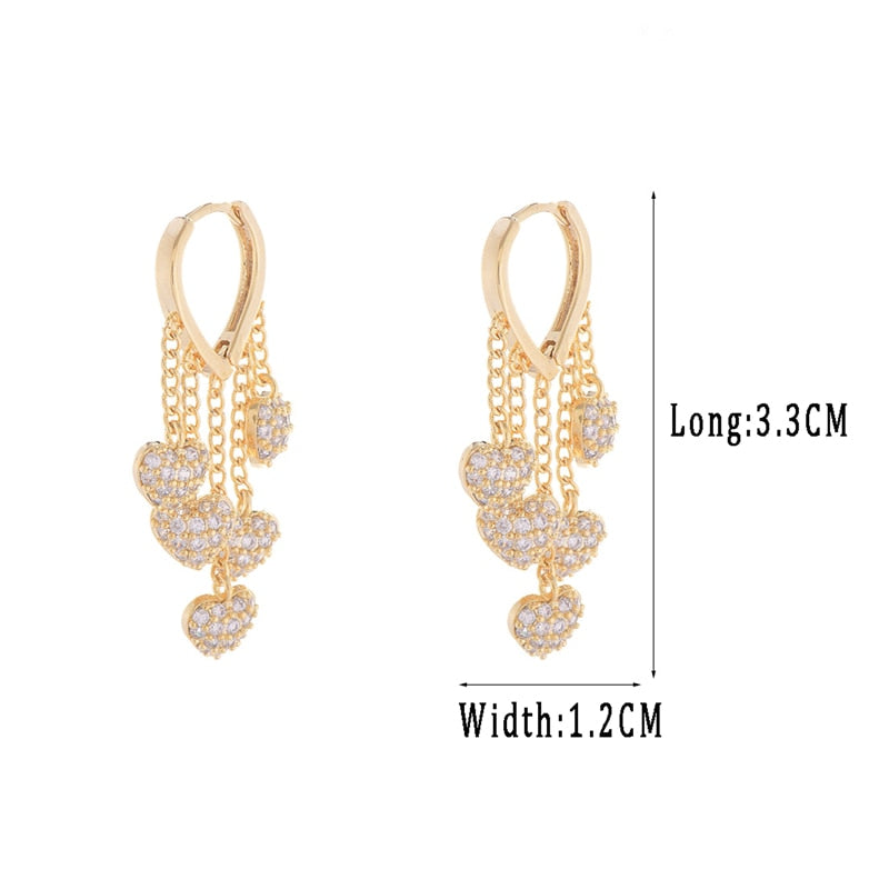 Brincos com banho de ouro 14k com zircônias!