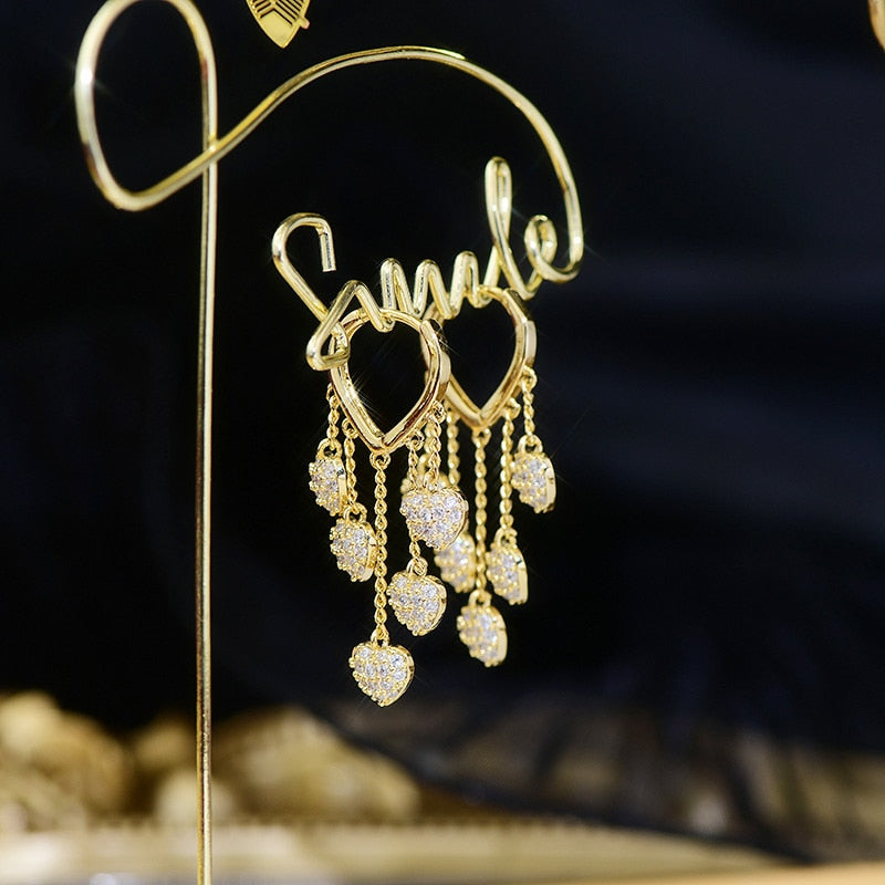 Brincos com banho de ouro 14k com zircônias!